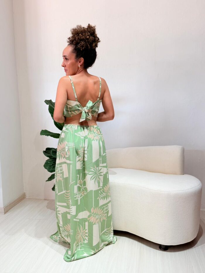 vestido tropical verde vestido tropical verde