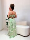 vestido tropical verde