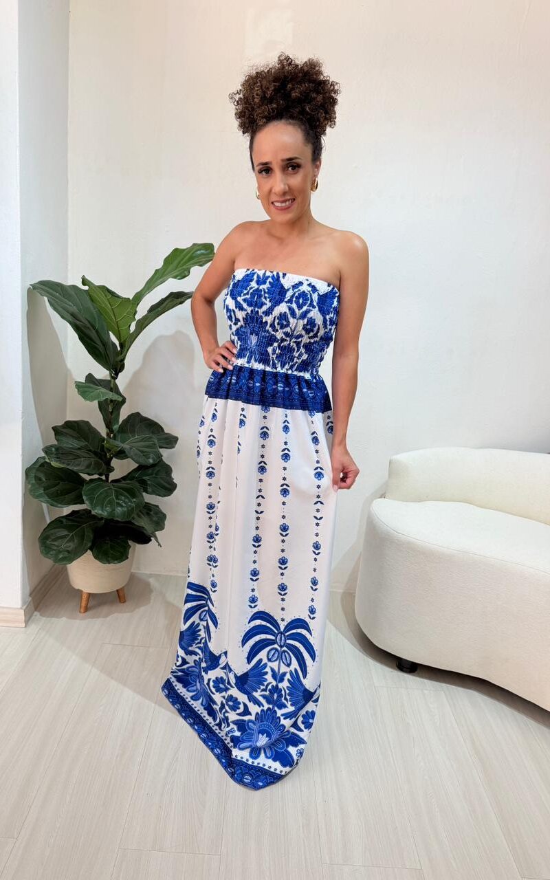 vestido aurora azul